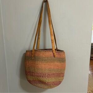 Vintage Straw Woven Sisal Market Bag